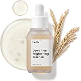 BELLBA Dewy Rice Glow Serum Korean Face Serum, 1 fl.oz | K-Beauty Skincare, Rice Bran Water, Rice Brightening Essence, Even Tone &amp; Glass Skin, Hydrating, Lightweight