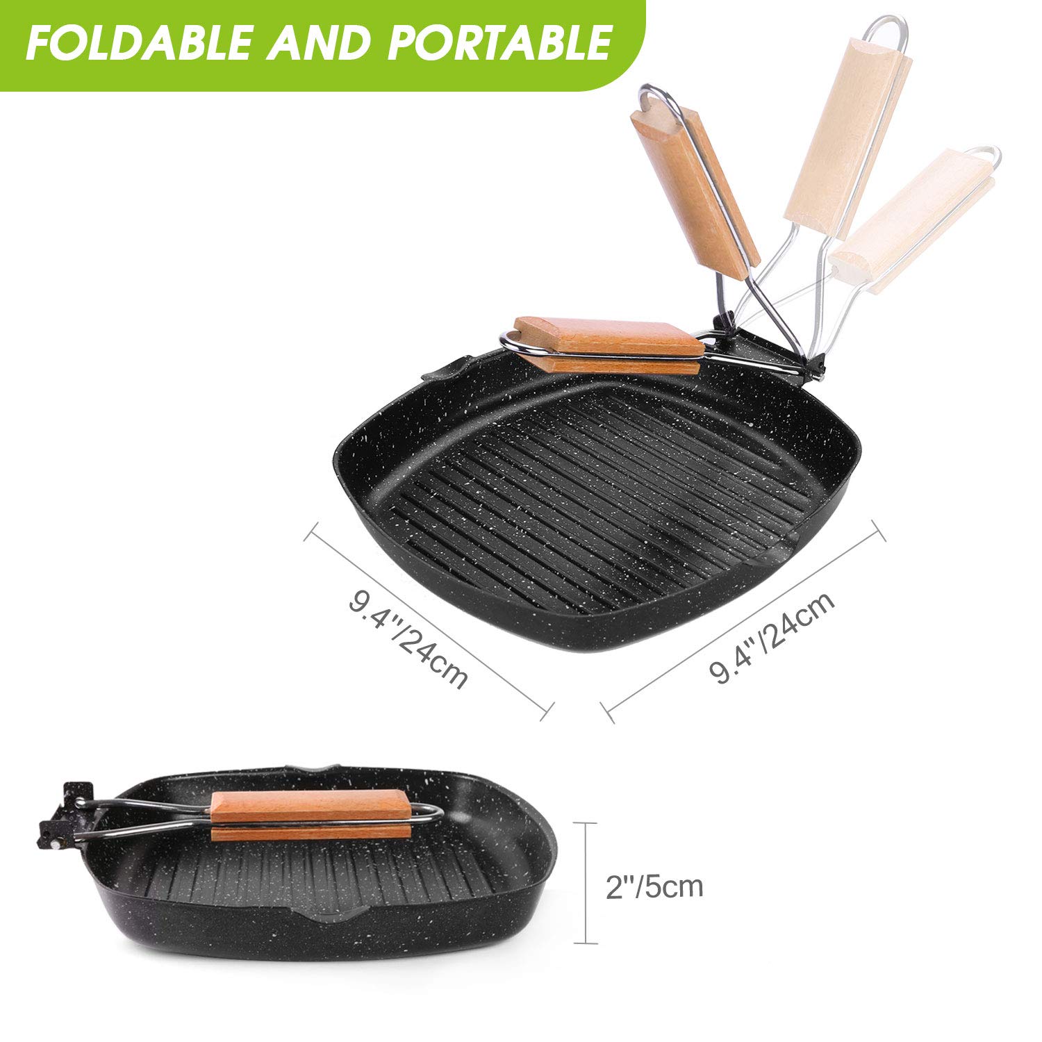 Backpacking Cooking Gear Odoland Camping Cookware Frying Pan with Folding Handle 9 Backpacking Cooking Gear Odoland Camping Cookware Frying Pan with Folding Handle 9
