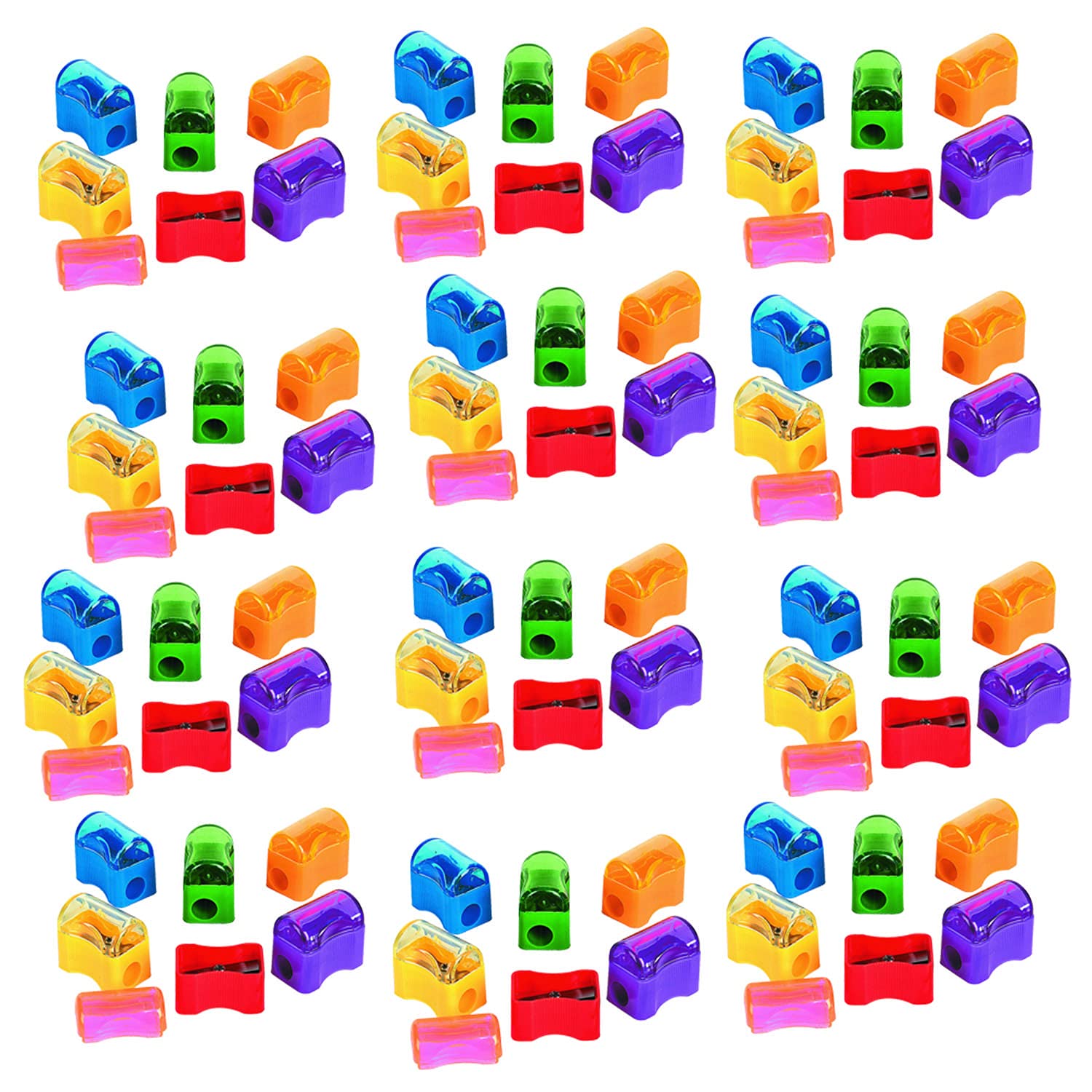 Photo 1 of Bulk Plastic Pencil Sharpener Assortment (72 Pack)