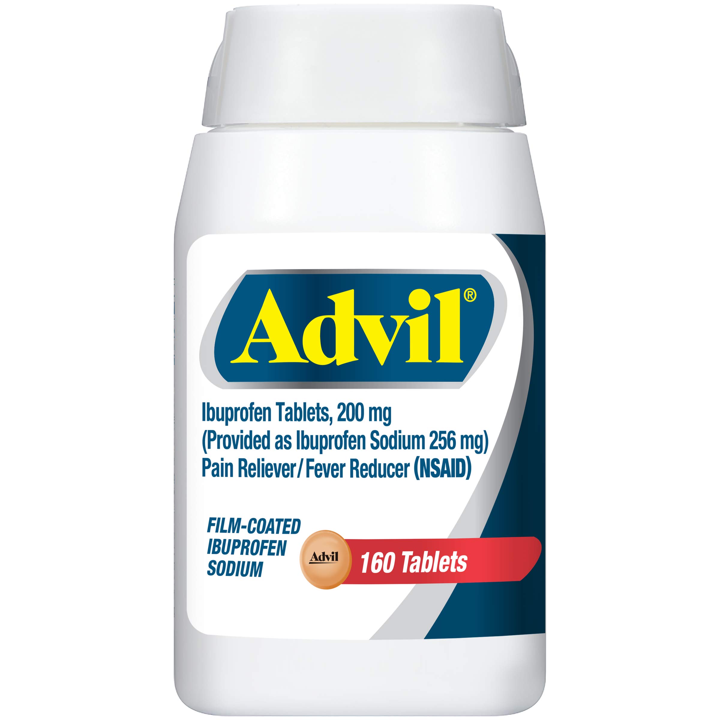 Advil Film Coated Tablet Pain Reliever and Fever Reducer, Ibuprofen