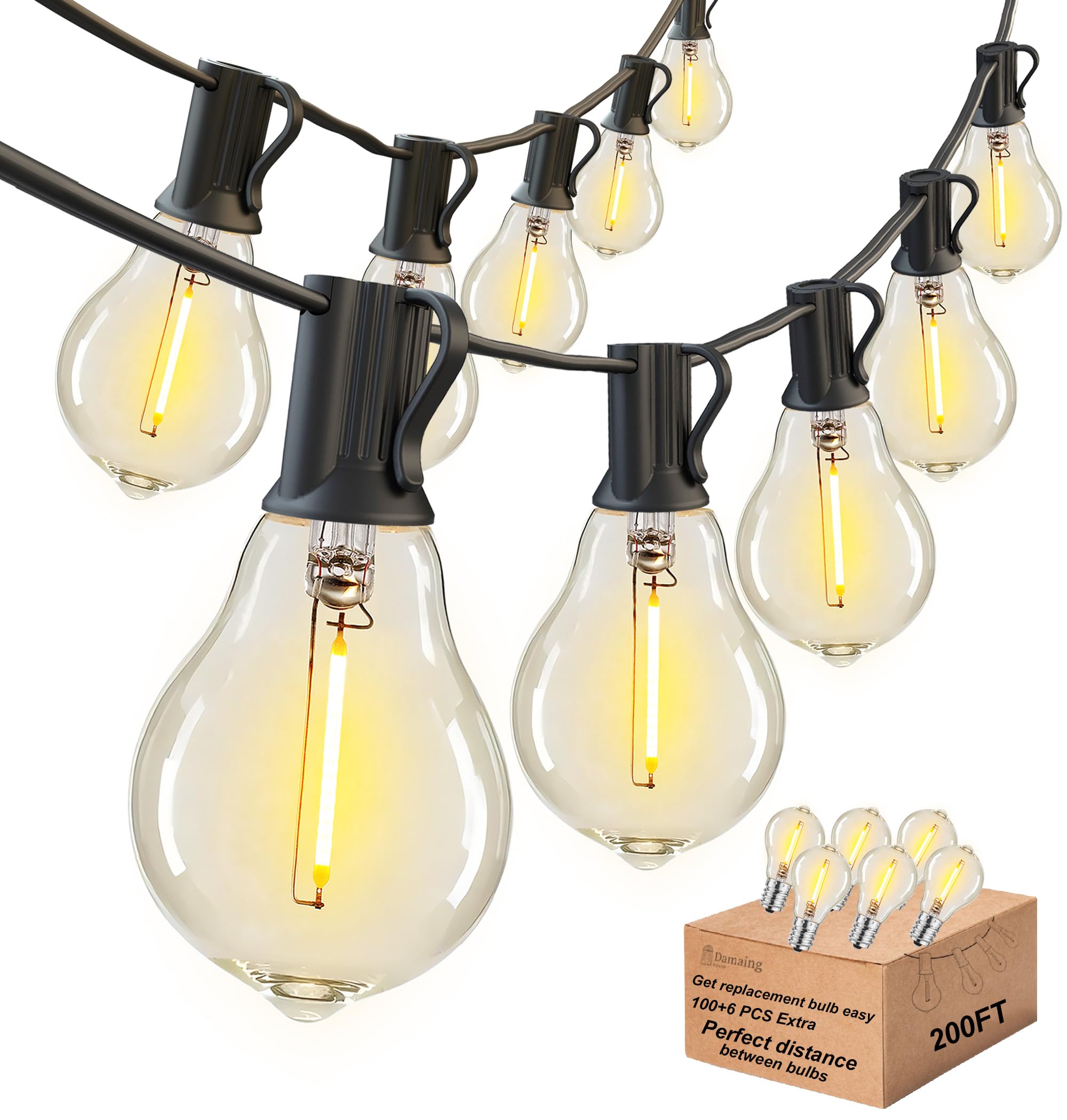 DAMAING Outdoor String Lights
