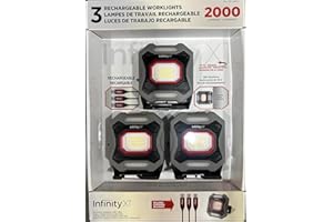 Infinity X1 2000 Lumen Rechargeable Worklights - 3 Pack