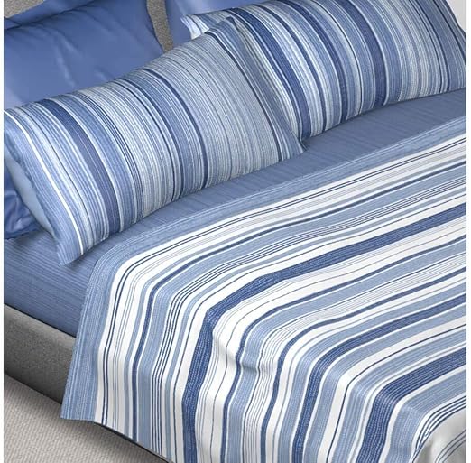 Juego de sábanas Algodón 100% 150 Hilos Baikal, Azul, Cama 90cm: Amazon.es: Hogar