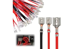 SPACEWINGS 30PCS-2.8mm /4.8mm /6.3mm Speaker Connectors Terminal,Speaker Wire Ends,Speaker Wire Connectors,Wear-Resistant and Waterproof,Can Be Used in Automobiles, Home Appliances, Industry