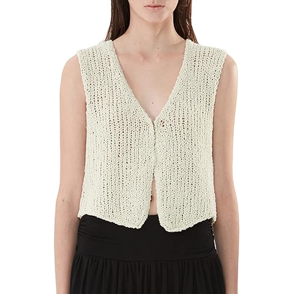 Lemon◡̈chimala | RACHEL KNIT PULL VEST Free People Hoopla Sweater Vest Tropical Fruit Combo XS