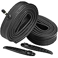 FANSPRO 2 Pack of 29 Inch Bike Tube 29x1.75 1.95 2.10 2.125 2.20 2.25 2.30 2.35 2.40 Heavy Duty Bicycle Tube with 2 Tire Levers,32mm Schrader Valve Premium Quality Butyl Inner Tube