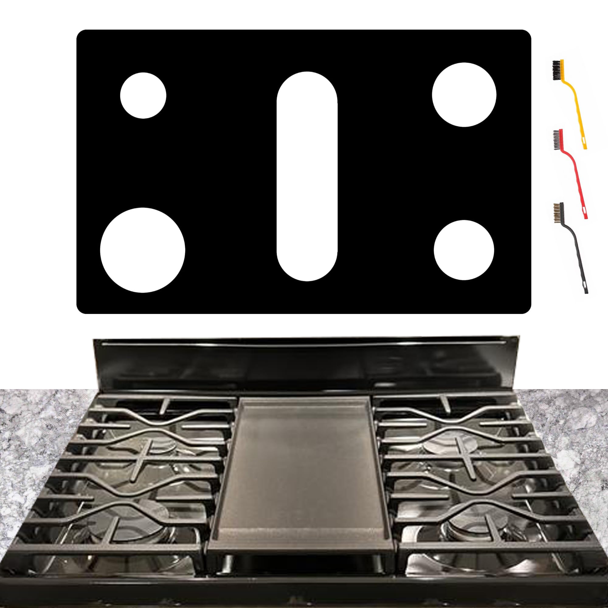 Photo 1 of bezoku Stove Cover For GE General 30 Inch Gas Range Model JGBS86SPSS JGBS86EPES, Upgraded 0.5MM Thickness Reusable Burner Guard For For GE Gas Stove Top Protector