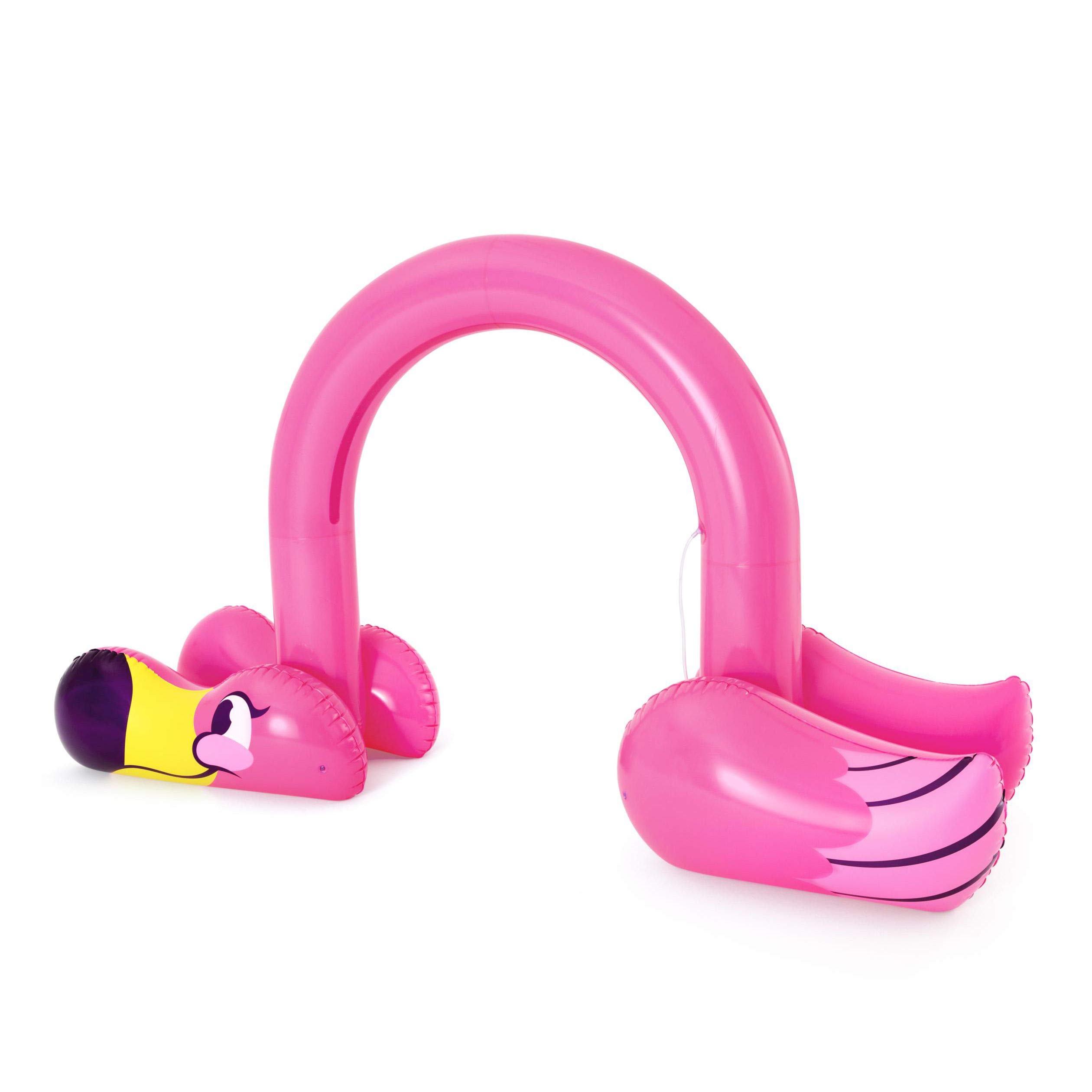 Bestway® 11'2" x 43" x 6'4"/3.40m x 1.10m x 1.93m Jumbo Flamingo Sprinkler