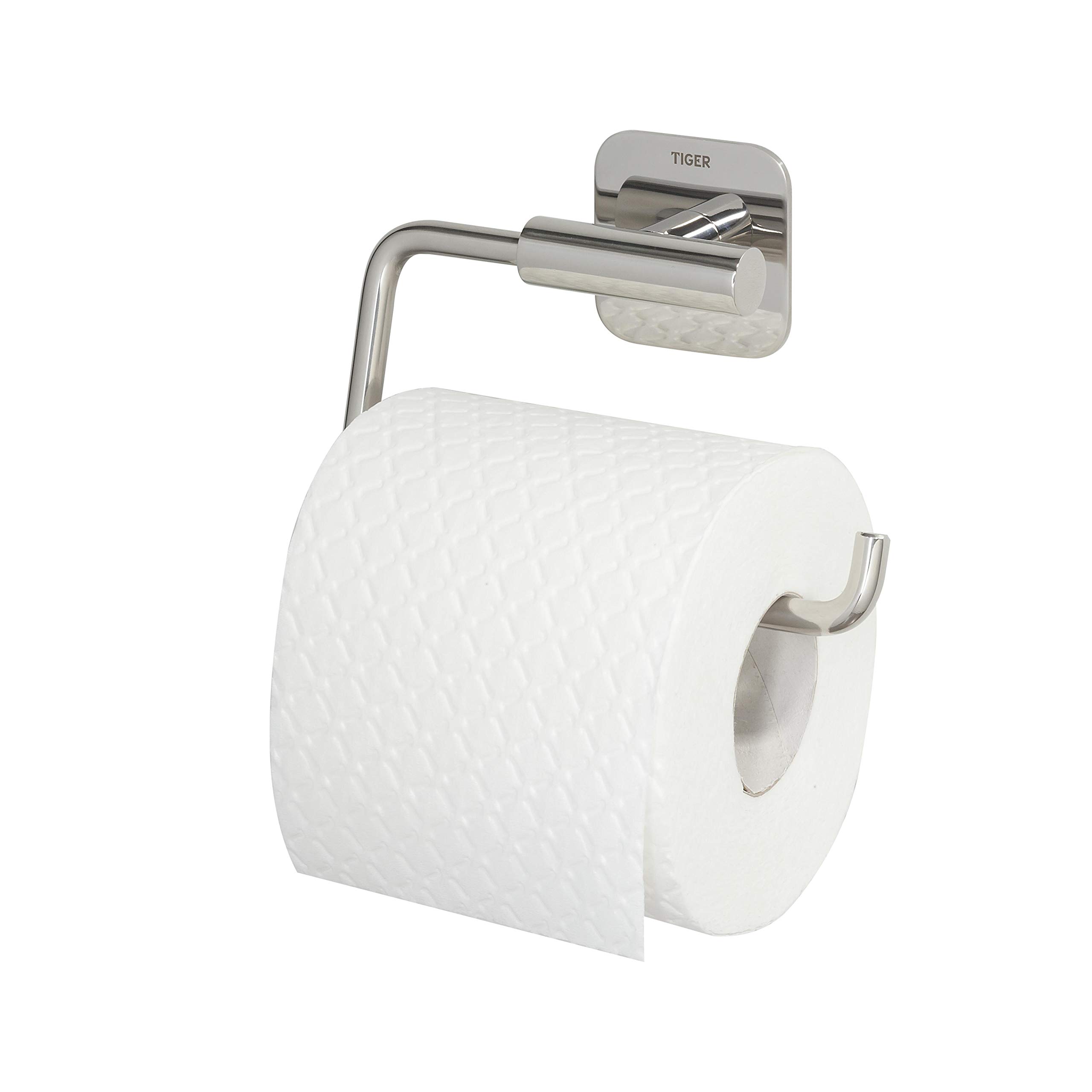 Tiger Colar Toilet roll holder without cover Polished stainless steel