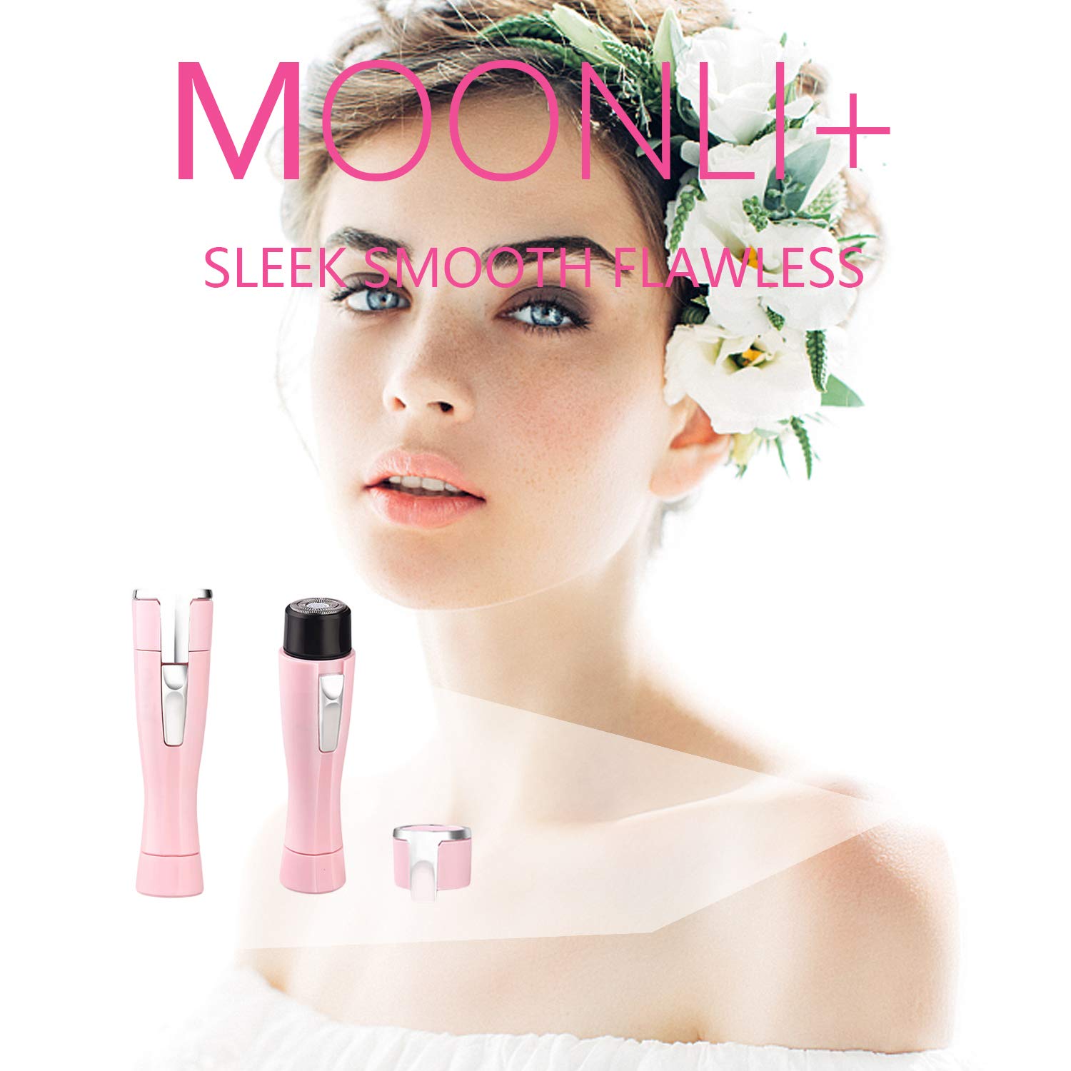 Facial Hair Removers for Women Face, Hair Shaver for Ladies Bikini Area Painless Electric Removal Epilator Razor Groomer Trimmer Mini Waterproof for Body, Leg, Upper Lip, Chin, Cheek, Armpit