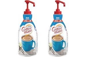 Coffee Mate Liquid Coffee Creamer, Lactose Free, French Vanilla, No Refrigeration, 1.5 Liter Pump Bottle (2-Pack)