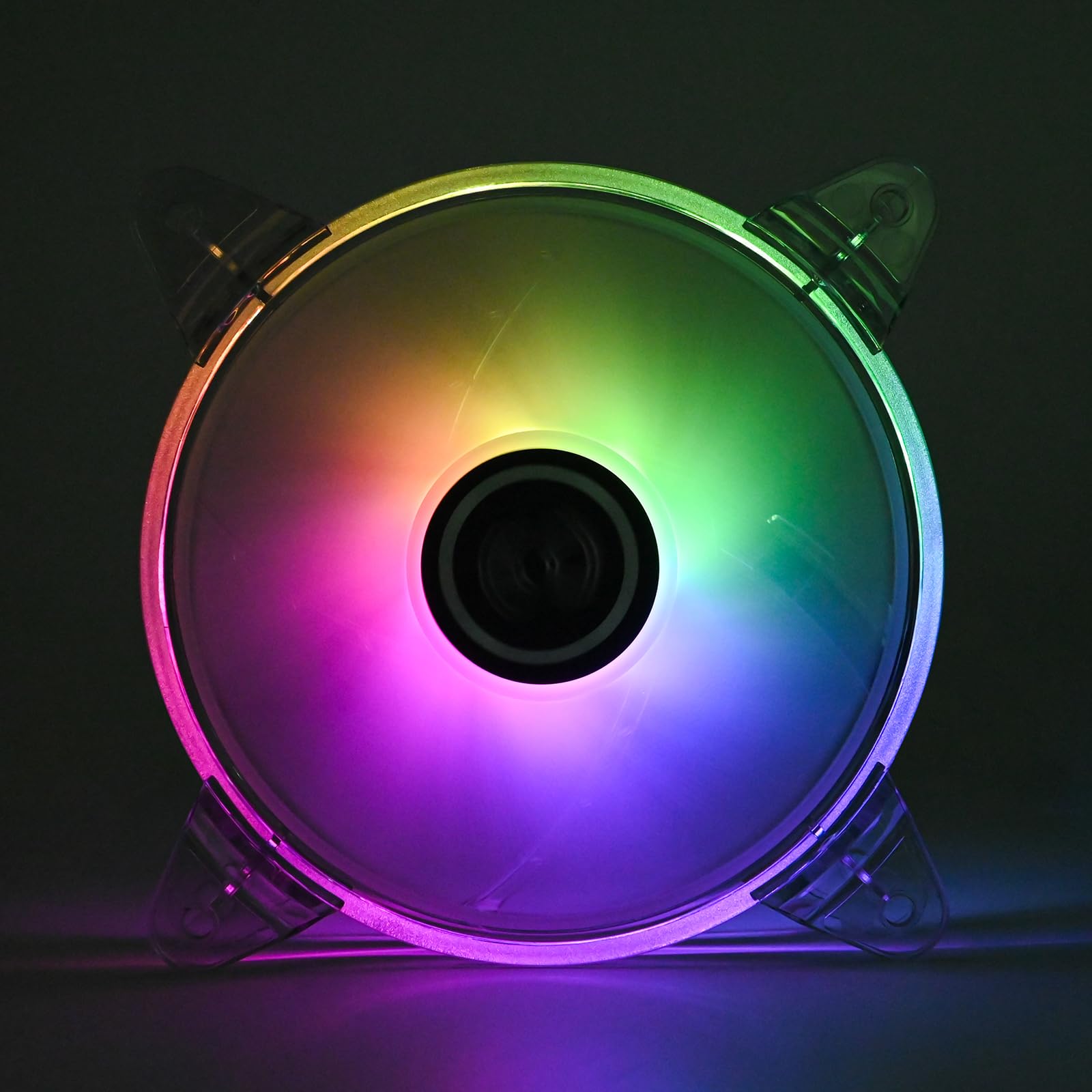 DS Axis Light RGB LED 120mm ケースファン リモコン付き PCケース、CPU冷却、ラジエーターシステム用(RGBファンキット6個パック、Eシリーズ)