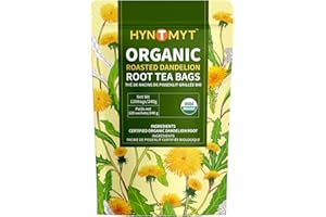 HYNTMYT Organic Roasted Dandelion Root Tea Bags, USDA Organic Tea, Pure Dandelion Root, Smooth & Mild Taste, Caffeine Free, 1