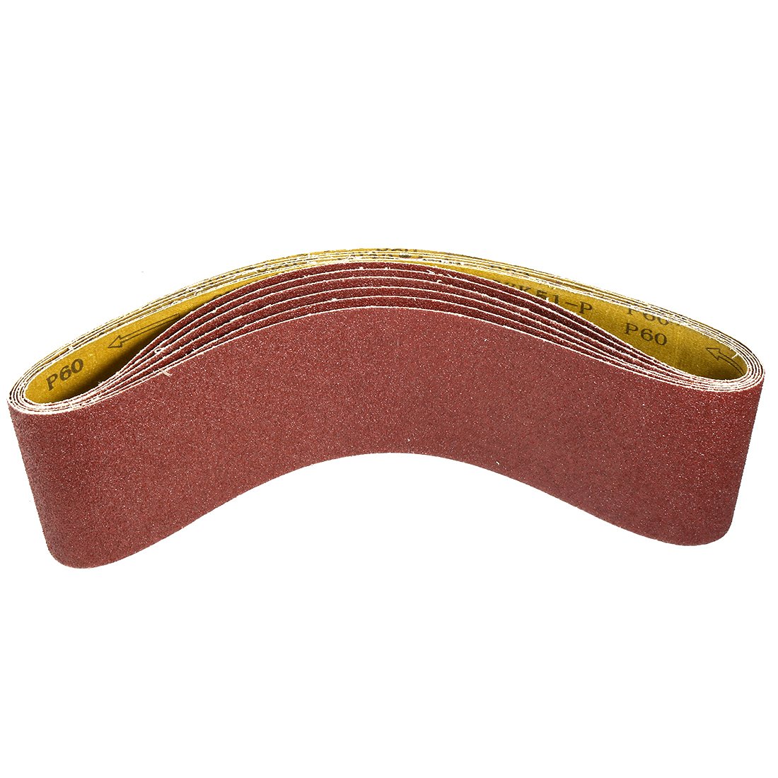 Sourcingmap 4-Inch x 36-Inch Aluminum Oxide Sanding Belt 60 Grits Sandpaper Lapped Joint for Belt Sander 6pcs