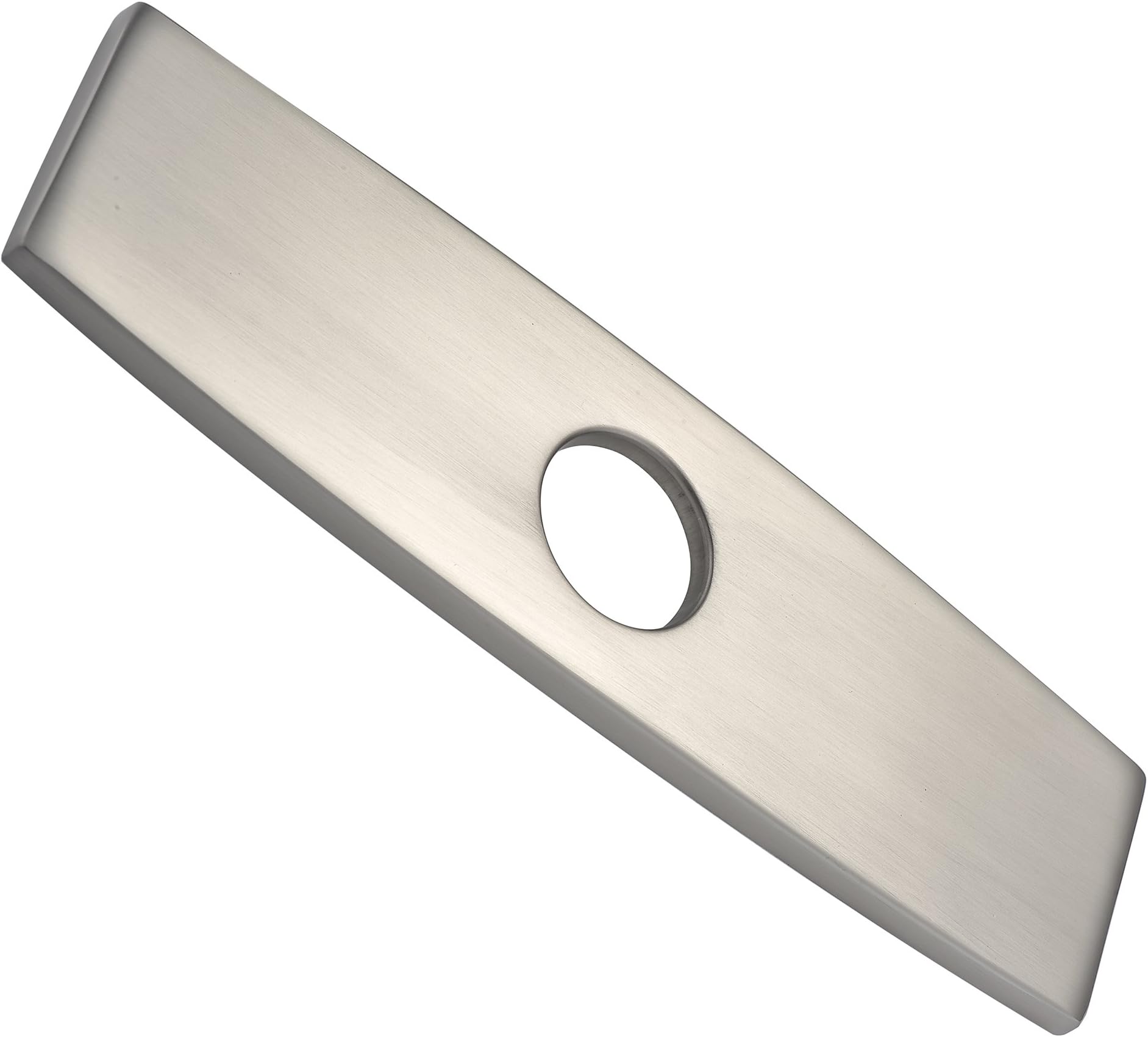 SUCASA 9.65 inch Rectangle Faucet Escutcheon Brushed Stainless Steel Deck Plate Hole Cover Kitchen Sink Faucet Accessories