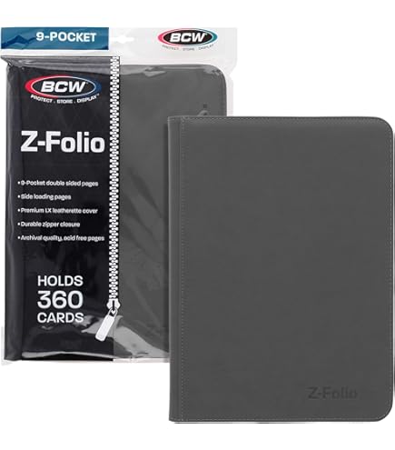 Amazon.com: BCW Z-Folio 9-Pocket LX Album - Purple | Secure Zipper