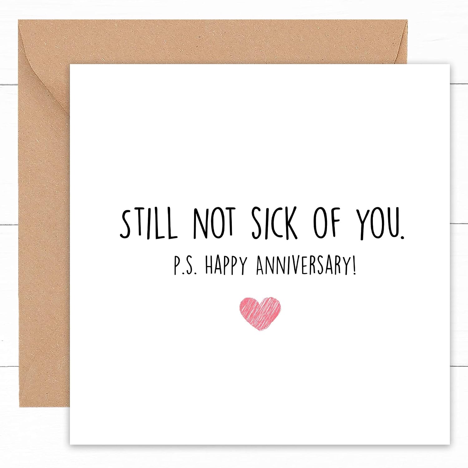 Funny Happy Wedding Anniversary Card, Multicolor, 14x14cm