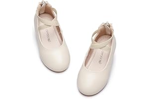 Kiderence Toddler Girls Dress Shoes Little Kids Mary Janes Ballet Flats Toddler