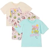 Hello Kitty Girls' 3-Pack Short Sleeve T-Shirts Toddler to Big Kid