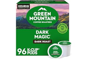 Green Mountain Dark Magic Coffee, K-Cup Pods, 96 Count | Dark roast, Dried fruit & bittersweet dark chocolate notes, Responsi