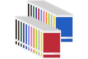 UZLU 24 Pack Steno Pads 6x9 Spiral Notebooks Bulk 12 Assorted Colors Note Pads 60 Sheets Gregg Rule Writing Paper, Steno Notebooks for Students Teachers Men Women Professionals Office School Recording