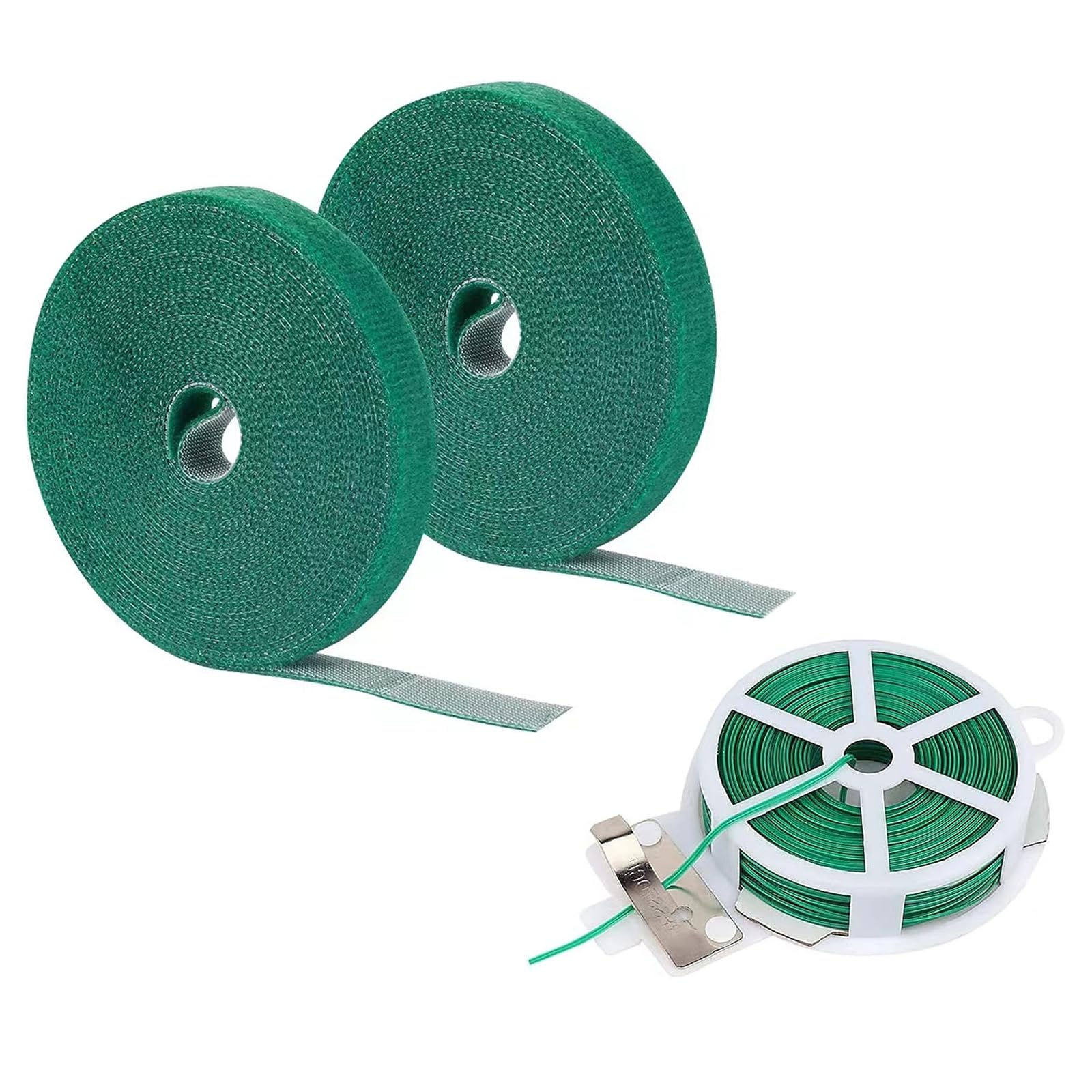 Garden Twistee Tie,Green Garden Tape Plant Tie,Cable Ties - 3 Pack Durable and Reusable Garden Ties, Garden Shrub Plant Stake Holder Quick Packing Tape