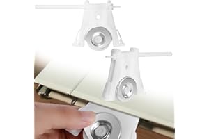 MAXXGEEK Sliding Screen Door Lower Roller Assembly Fit Andersen Part #1997310 (1991 to Present), 1-1/4" Nylon Concaved Wheels, Edge Adjustable, 2 Pack