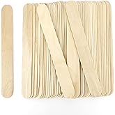 Svnntaa 100 PCS 5.9 Inch Large Jumbo Popsicle Craft Sticks Ice Cream Sticks Wooden Garden Label Wooden Waxing Sticks Premium 