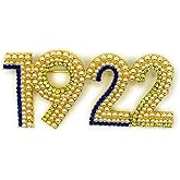 1922 Blue and Gold sorority Paraphernalia Number Brooch Pin for Women, Sigma Gamma Rho Sorority Inspired for D9 Events, Conferences, Luncheons