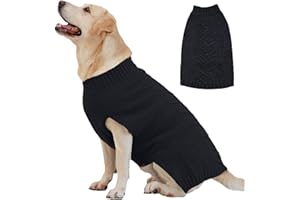 IECOii Extra Large Dog Sweater,XXXL Dog Sweater for Large Dogs Girl Boy,Xmas Dog Apparels Holiday Dog Sweater Large,Warm Dog Christmas Clothing Big Dog Sweaters for Labrador,Husky,DarkGrey-3XL