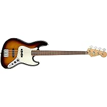 Amazon.com: Fender Player Jazz Bass, 3-Color Sunburst, Fretless