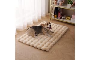 SHENGOCASE Pet Cushion Pad, Faux Fur Dog and Cat kneading Pillow, Cozy Bed Insert for Crate Pad Padding for Cage Kennel House Condo Shelf (27.5" x 41")