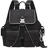 Calvin Klein Elora Organizational Backpack, Black/Silver, One Size