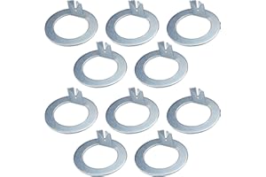 GREPSPUD 10Pcs Trailer D-Style Spindle Tang Washers Fits for D-Shape Head EZ Lube Spindle 2000-7000 lbs Axle, Replacement Trailer Wheel Hub Spindles Tang Washer Inner Diameter 1 inch