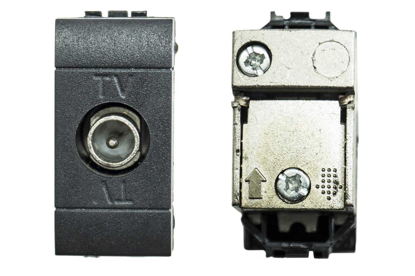 COMPATIBLE MODULE LIVING TV ANTENNA OUTLET TYPE M BLACK CL109