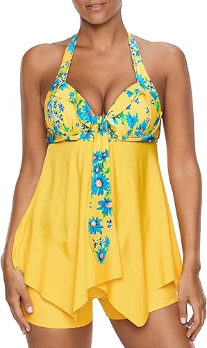 Minasan Señoras del Verano de la Vendimia Elegante Estampado Floral