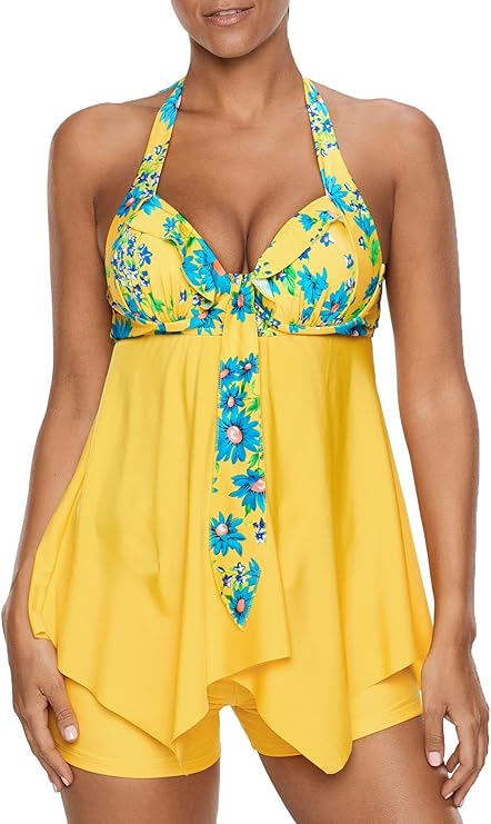 Minasan Señoras del Verano de la Vendimia Elegante Estampado Floral