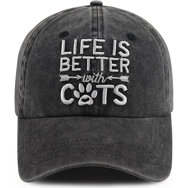 Life is Better with A Border Collie Dog Classic Adjustable Baseball Cap for Men Women Outdoor Sports Travel Trucker Hats Black at Men's Clothing store