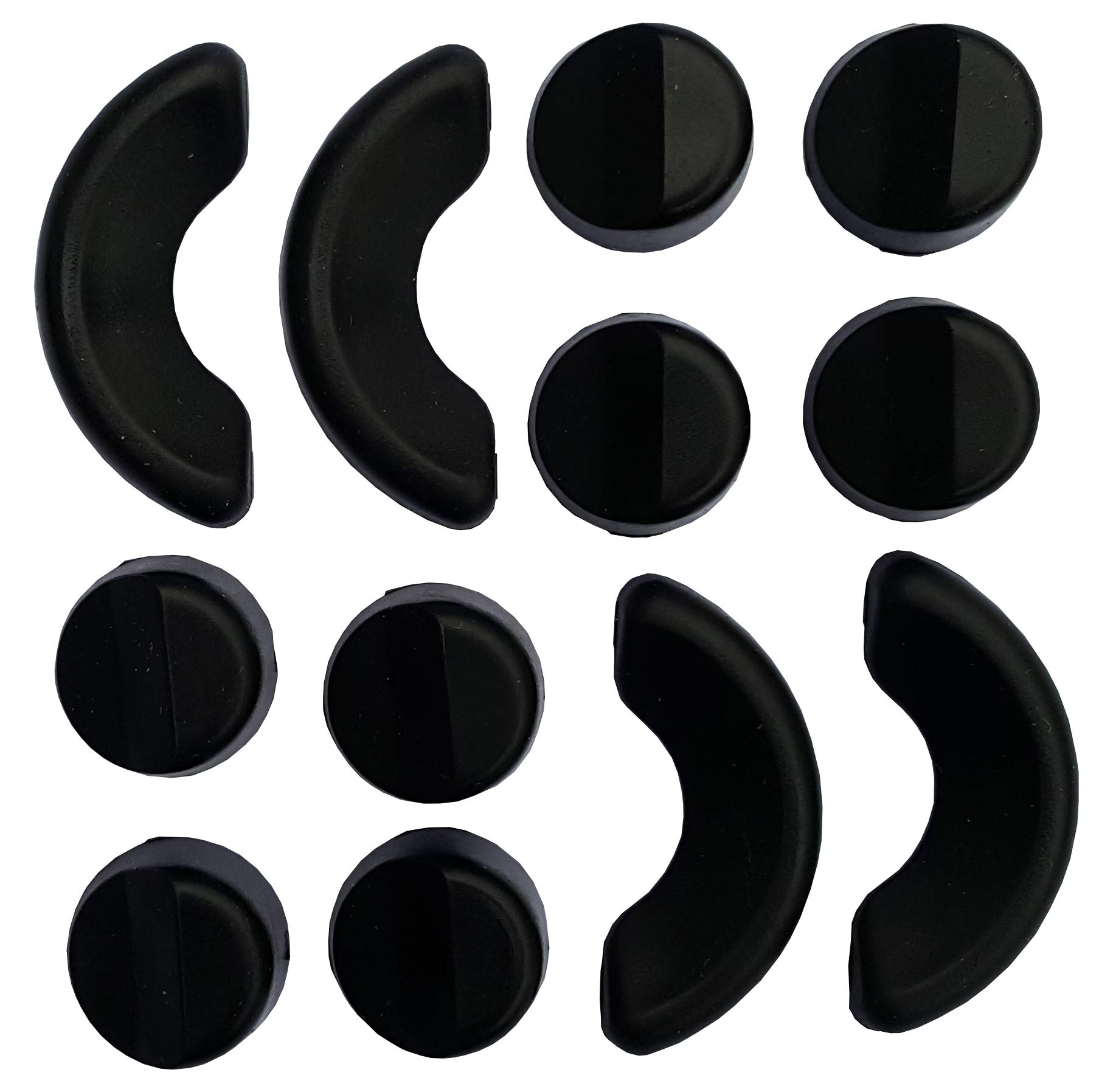 Acclaim Umpire Solid Rubber Bowling Measuring Wedges 12 Set 8 Round 2.8 cm x 1.5 cm 4 Semi Circle 6 cm x 2.5 cm