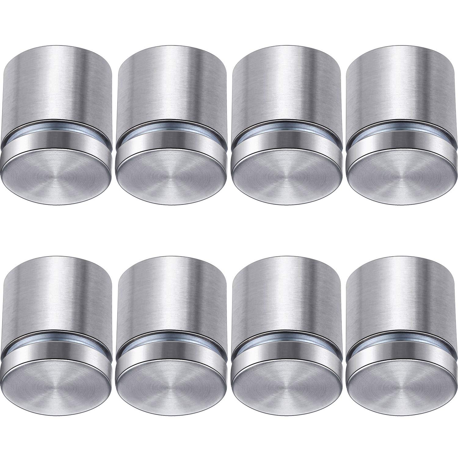 Photo 1 of Pelopy 8 Pcs Sign Standoff Screws Advertising Screws Stainless Steel Wall Standoff Mounts Glass Acrylic Nail(1 x 1 Inch)