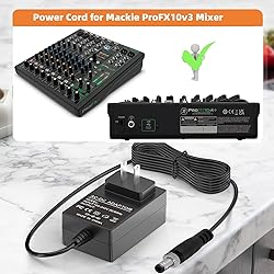 12V Power Adapter for Mackie ProFX10v3 ProFX6v3