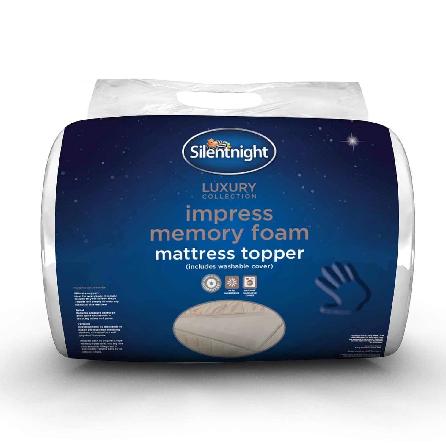 Silentnight Impress 2.5 cm Memory Foam Mattress Topper, King Amazon.co