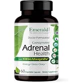 EMERALD LABS Adrenal Health, 60 Capsules (30 Servings) | Supports Energy, Sleep &amp; Stress, Adrenal Fatigue Supplement with KSM-66 Ashwagandha, Vegetarian, Non-GMO &amp; Gluten-Free