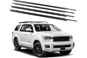 SLEYUYIR 4Pcs Weatherstrip,Window Moulding Trim Seal Belt Compatible with Toyota Sequoia 2008-2020 Replace# 68163-0C031 68164-0C031 68160-0C020 68210-0C020