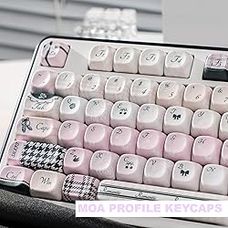 COOMICKEY MOA Profile Cute Keycaps, 134 Keys PBT