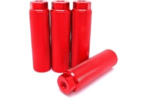 SWZHAI Bike Pegs for 3/8 inch Axles, Aluminum Alloy Anti-Skid Lead Foot Bicycle Pegs BMX Pegs for Mountain Bike Cycling Rear 