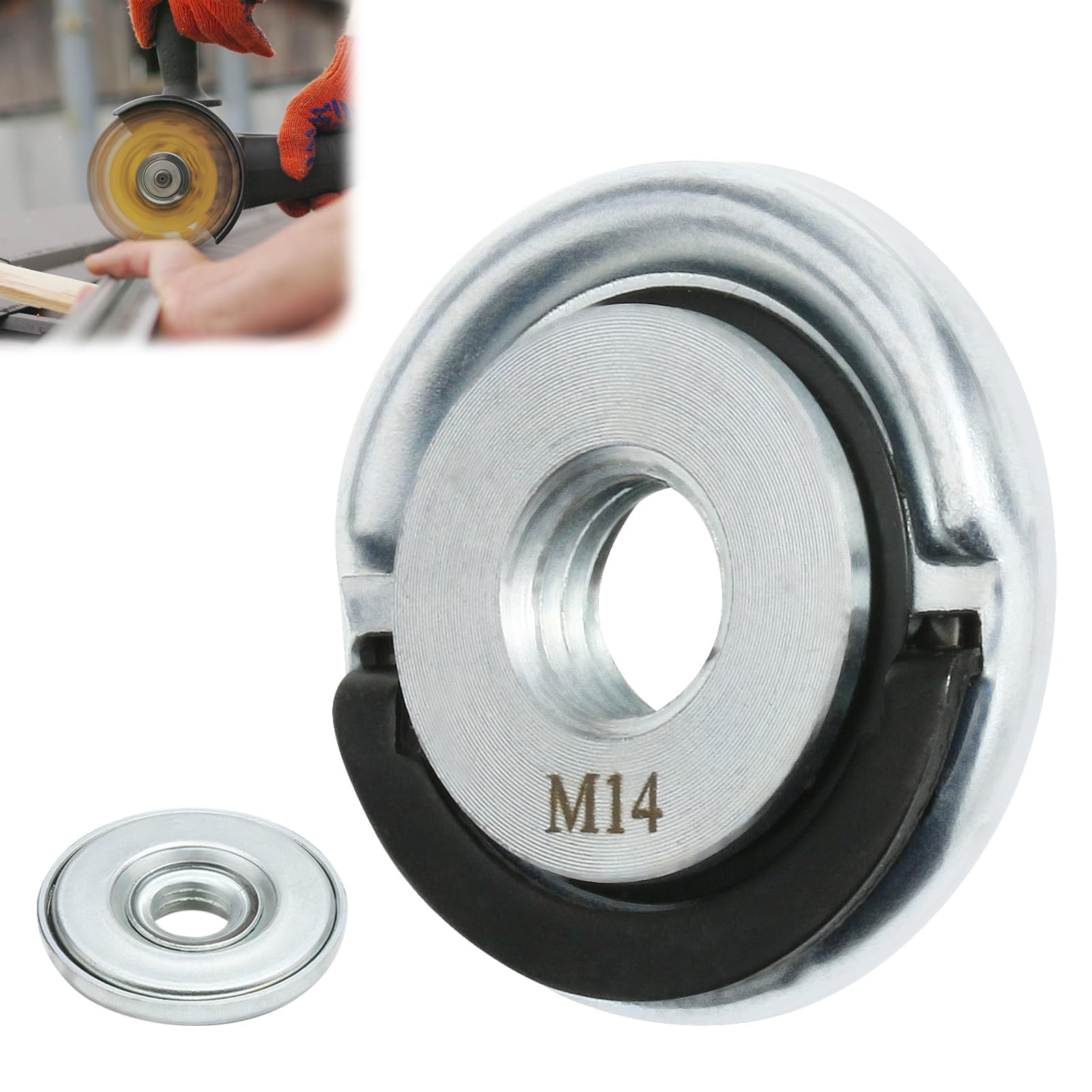 M14 Quick Release Clamping Nuts 45mm with Pull Ring for Dewalt Angle Grinder - Heavy Duty Locking Retaining Flange Attachments