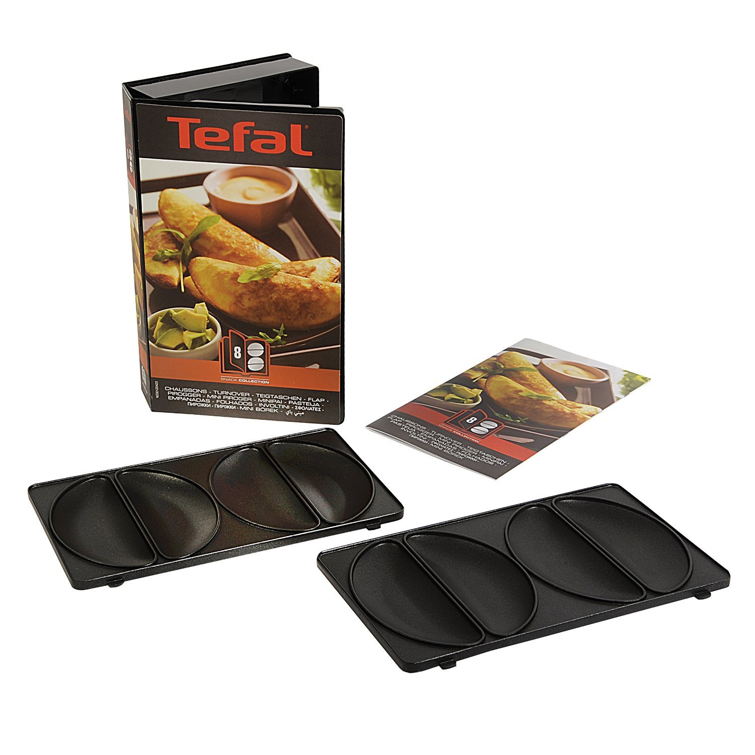 Tefal XA800812 Turnover Plates Set, Non-Stick, Snack Time, Accessory, Snack Collection,Black,4.4 x 15.5 x 24.2 cm; 323.86 Grams — image 1