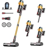 Cordless Vacuum Cleaner, 650W/60Kpa/70 Mins Cordless Stick Vacuum, Self-Standing Wireless Vacuum with LED Displsy, 1.8L Dust Cup, Anti-Tangle Vacuum Cordless, Vacuum Cleaners for Home/Pet Hair/Carpet