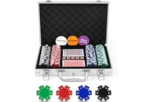 NOLIE Casino Poker Chip Set 200 300 PCS with Aluminum Case for Gambling(11.5 Gram)